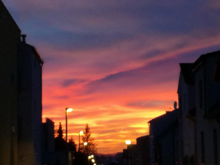 Rudé nebe nad Budějcema