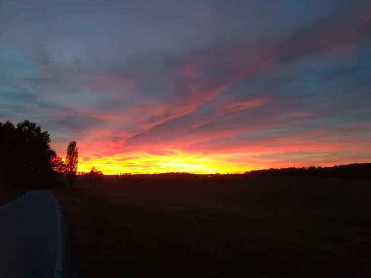 Rudé nebe nad Budějcema