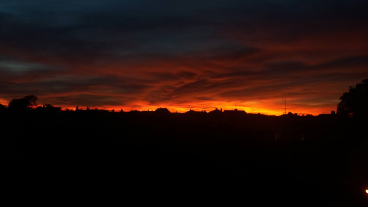 Rudé nebe nad Budějcema