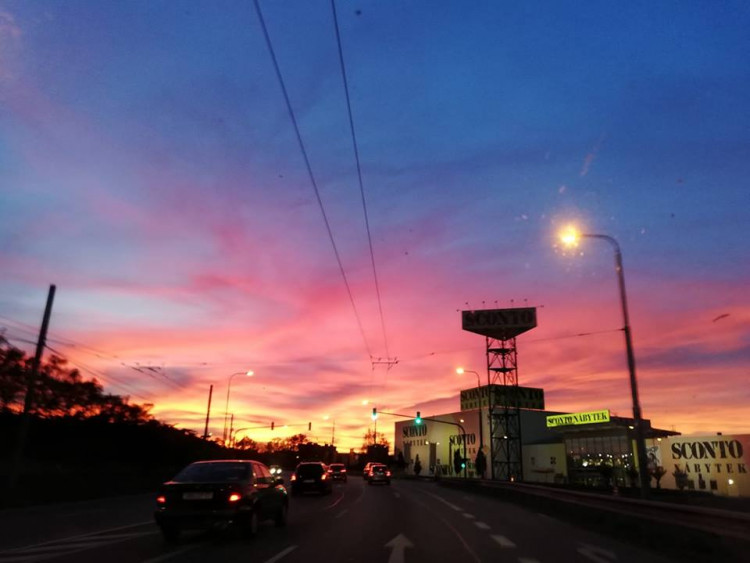 Rudé nebe nad Budějcema