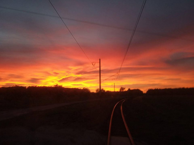 Rudé nebe nad Budějcema