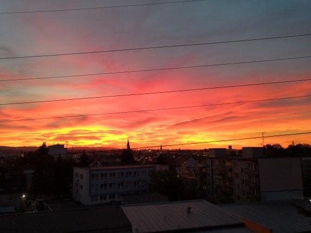 Rudé nebe nad Budějcema