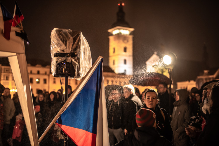 Oslavy 100 let republiky na budějckém náměstí