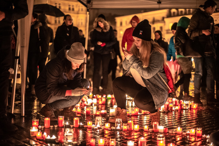 Oslavy 100 let republiky na budějckém náměstí