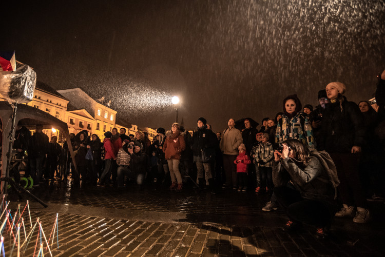 Oslavy 100 let republiky na budějckém náměstí