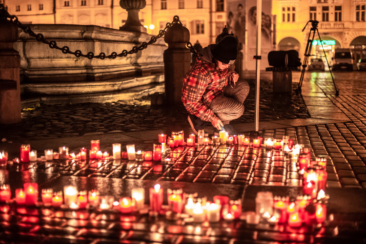 Oslavy 100 let republiky na budějckém náměstí