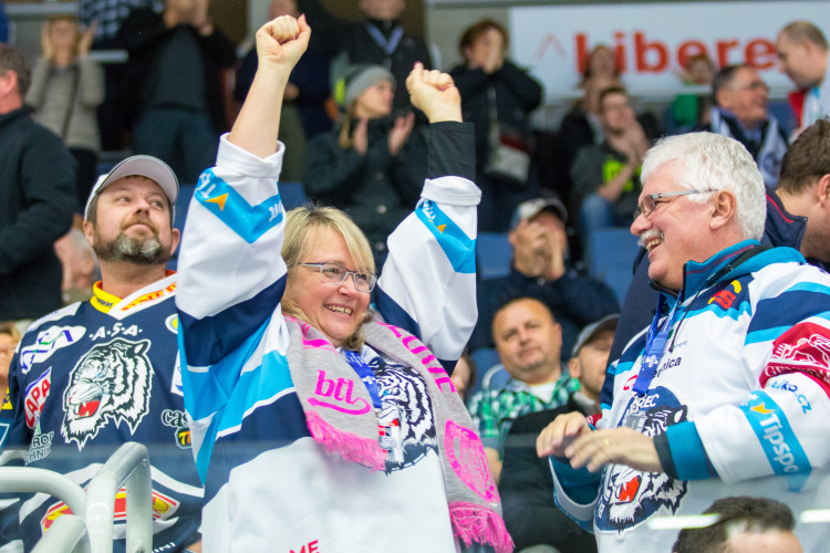 Zápas Bílých Tygrů Liberec proti PSG Berani Zlín