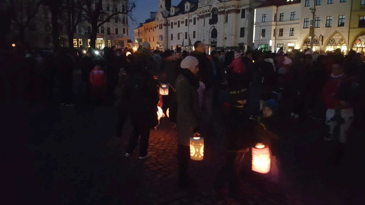 Listopadový lampionový průvod v Jihavě