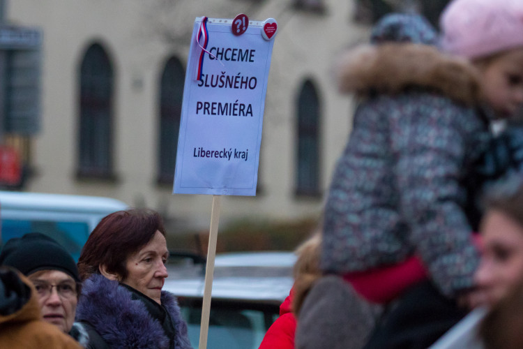 Pochod Libercem Za slušného premiéra