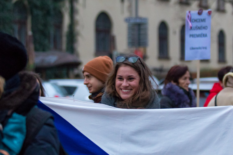 Pochod Libercem Za slušného premiéra