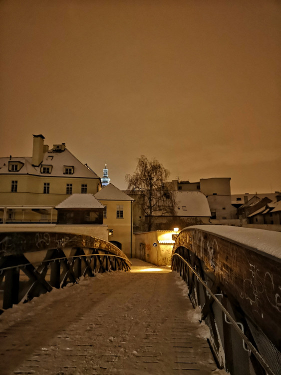 Zasněžené Budějce od Tomáše