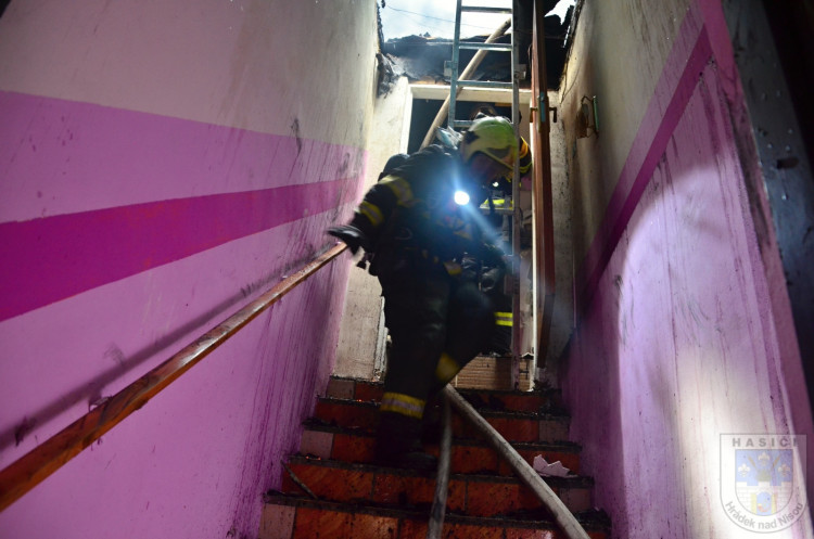 Požár rodinného domu v Chrastavě