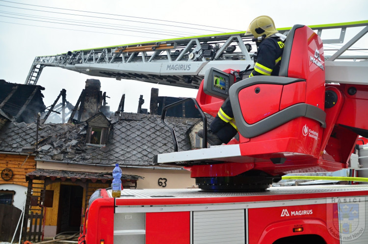 Požár rodinného domu v Chrastavě