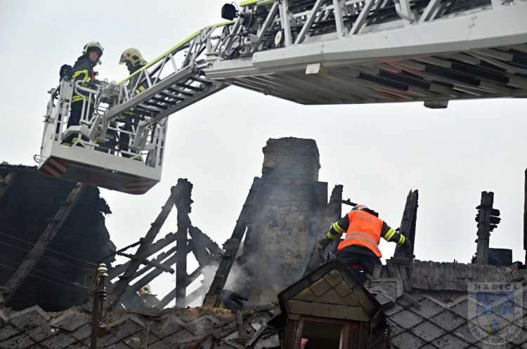 Požár rodinného domu v Chrastavě