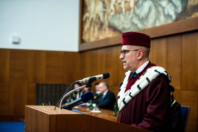 Předání velké zlaté medaile Masarykovy univerzity slovenskému prezidentovi Andreji Kiskovi, autor: Tomáš Hrivňák