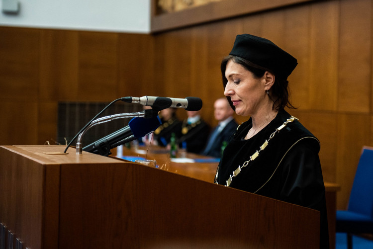 Předání velké zlaté medaile Masarykovy univerzity slovenskému prezidentovi Andreji Kiskovi, autor: Tomáš Hrivňák