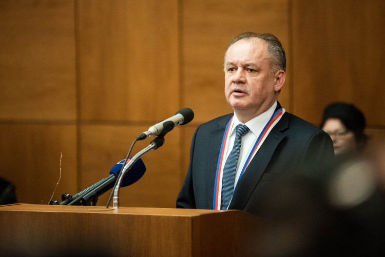 Předání velké zlaté medaile Masarykovy univerzity slovenskému prezidentovi Andreji Kiskovi, autor: Tomáš Hrivňák