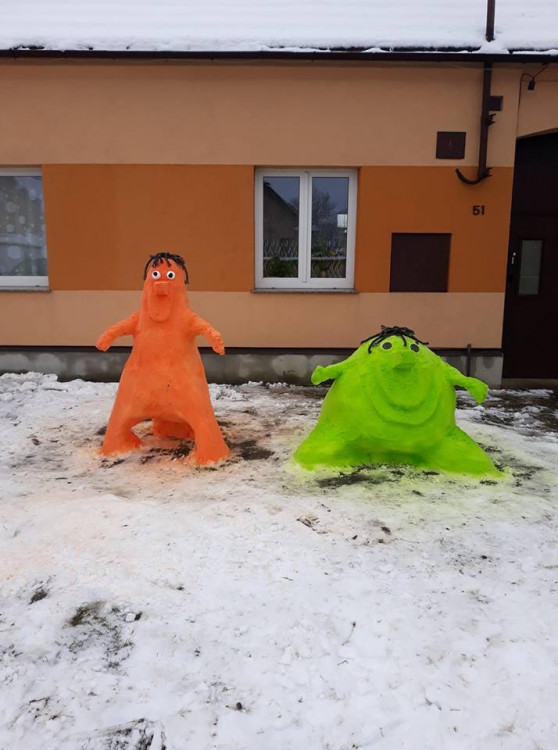 Jihočeši staví sněhuláky