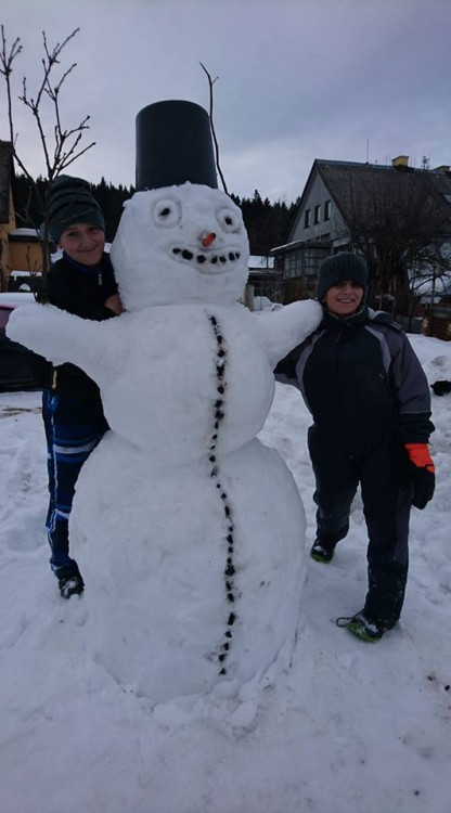 Jihočeši staví sněhuláky