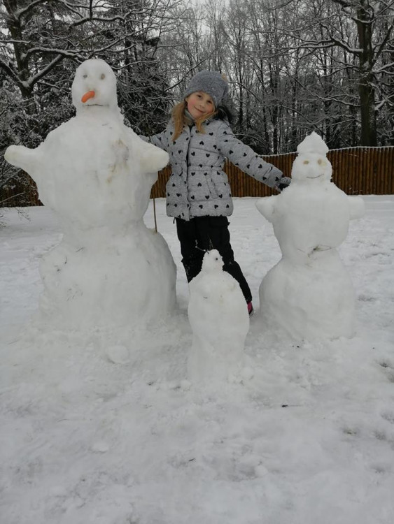 Jihočeši staví sněhuláky