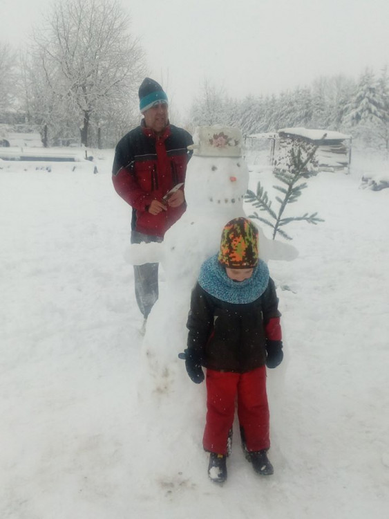 Jihočeši staví sněhuláky