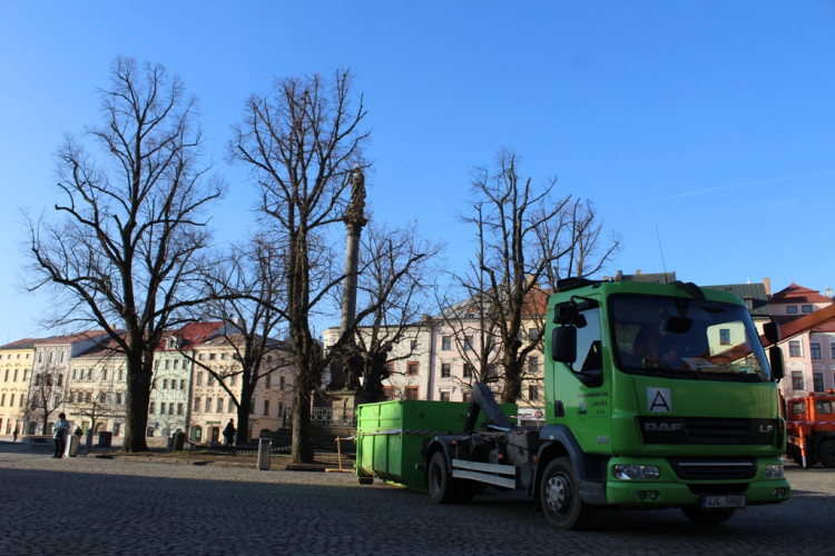 Kácení lip na Masarykově náměstí