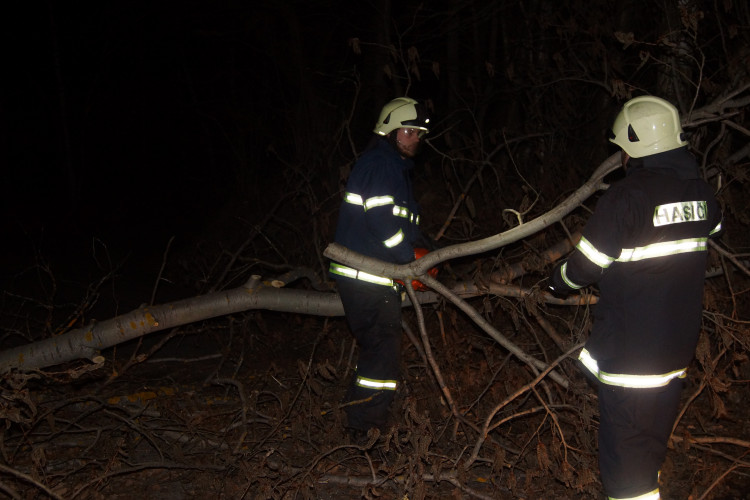Vítr lámal stromy, hasiči se nezastavili