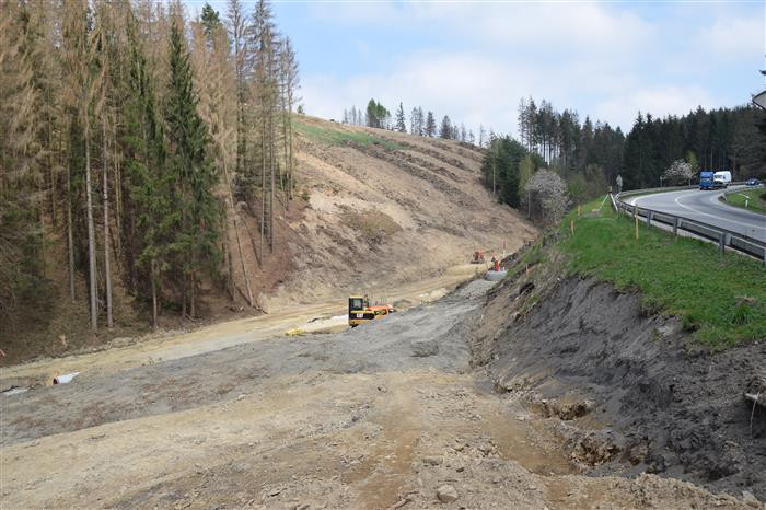 Stavba obchvatu Velkého Beranova, duben 2019