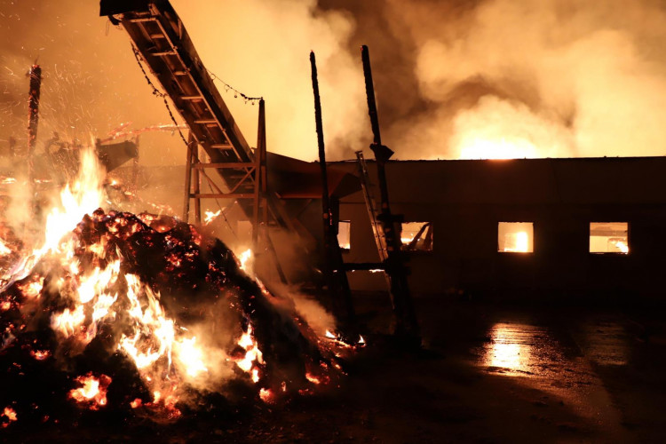 FOTO/VIDEO: Požár pily v Mirkovicích minutu po minutě