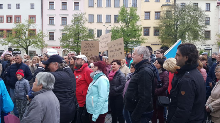 Protest na podporu nezávislosti justice