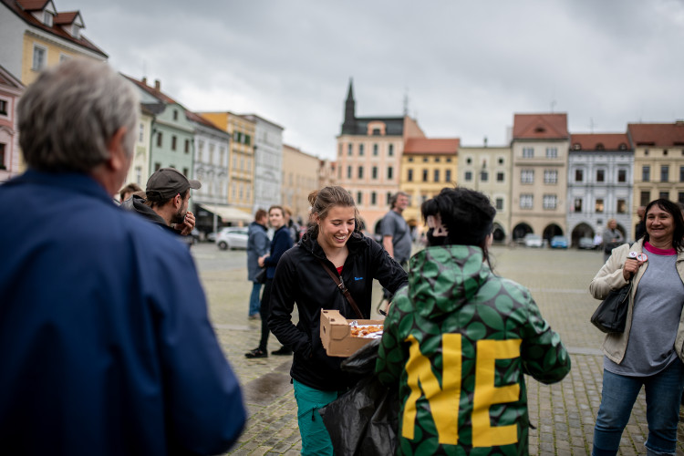 Protest na budějckém náměstí