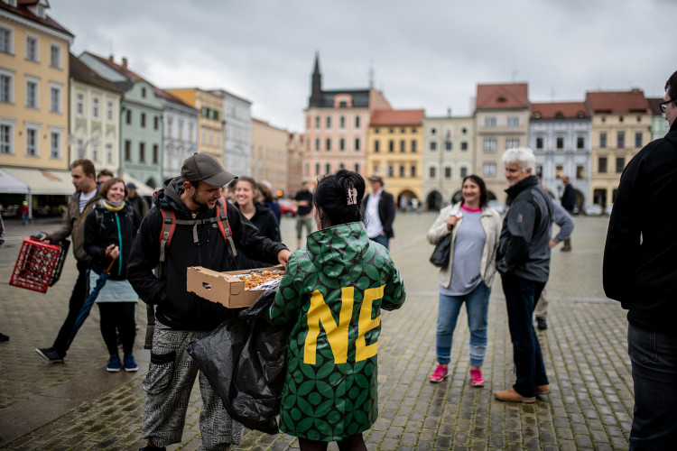 Protest na budějckém náměstí