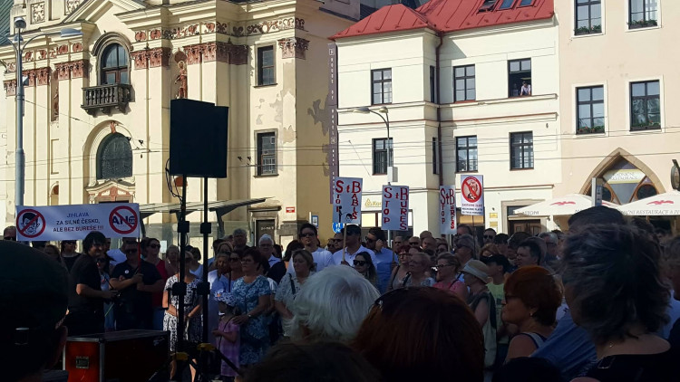 Jihlavský protest za nezávislost justice počtvrté