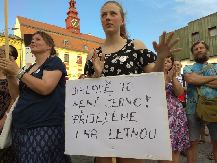 Jihlavský protest za nezávislost justice počtvrté