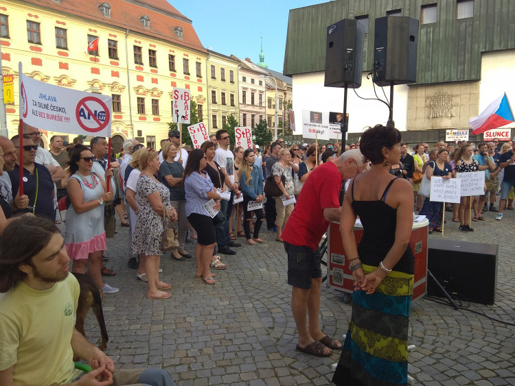 Jihlavský protest za nezávislost justice počtvrté