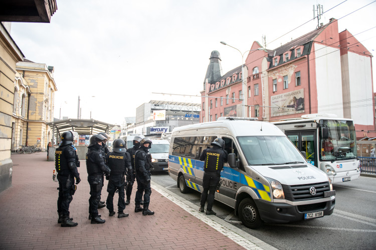 Sparťanští fanoušci dorazili do Budějc