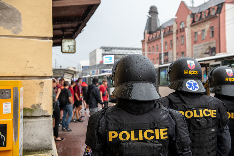 Sparťanští fanoušci dorazili do Budějc