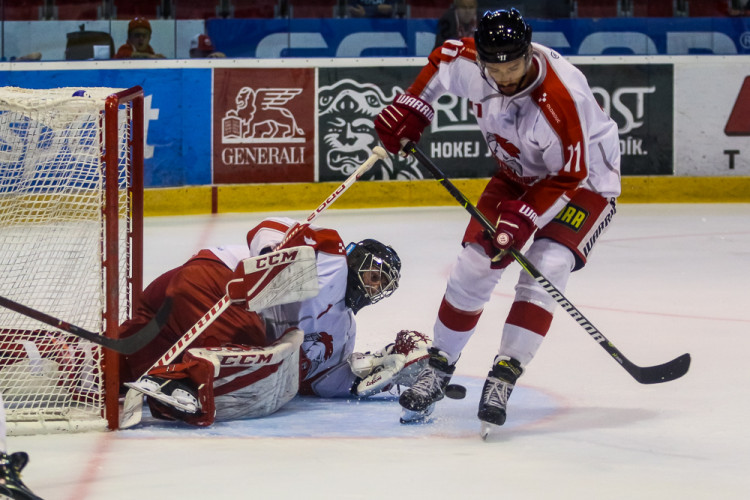 FOTOGALERIE: Olomoučtí hokejisté na úvod přípravy prohráli s kazašským Kokšetau 2:3 po nájezdech