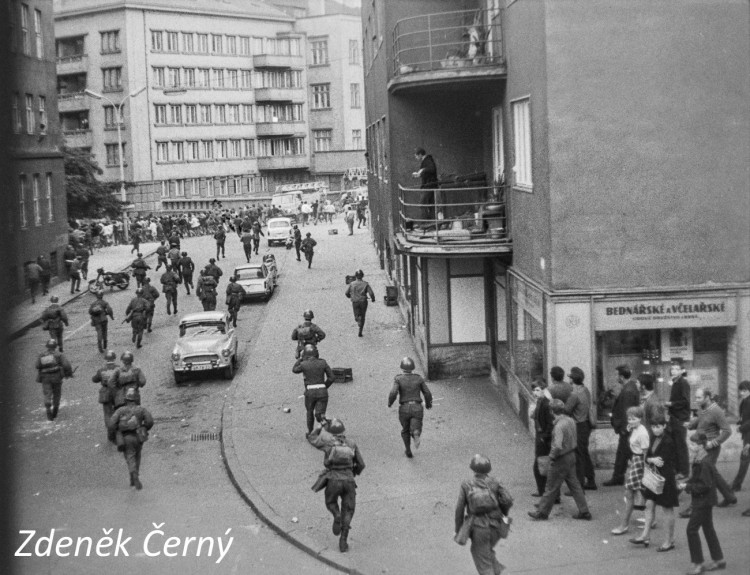 Srpnové události roku 1969 v Brně, autor Zdeněk Černý