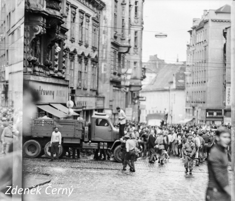 Srpnové události roku 1969 v Brně, autor Zdeněk Černý