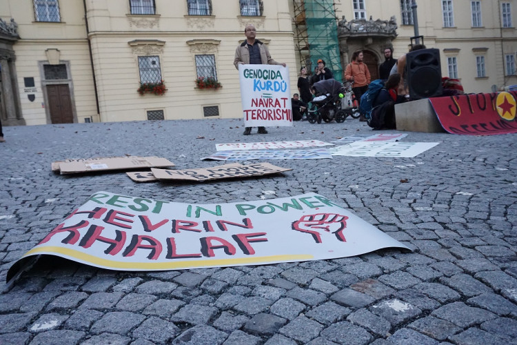 V Brně se demonstrovalo proti podpoře turecké ofenzívy v severní Sýrii
