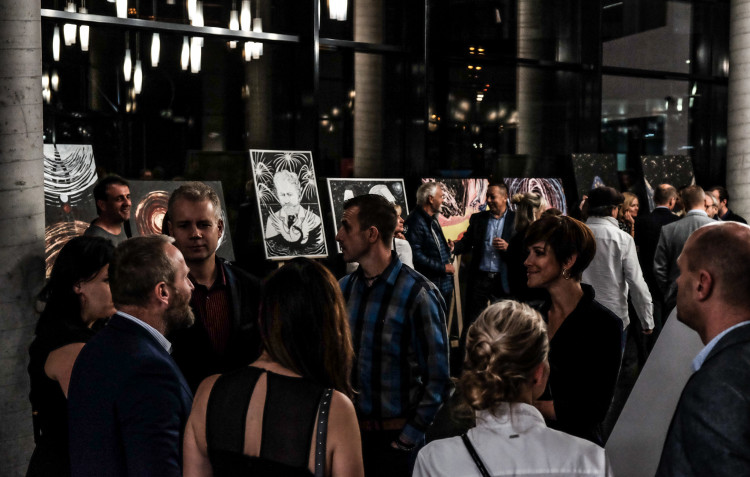 Vernisáž výstavy Souzvuk hudby a malby