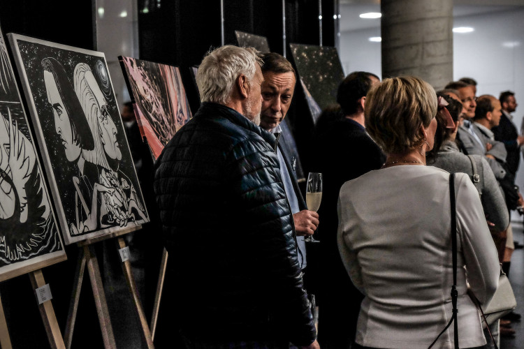 Vernisáž výstavy Souzvuk hudby a malby