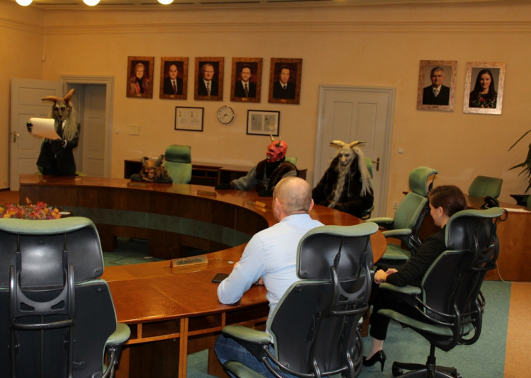 Čerti na jihlavské radnici