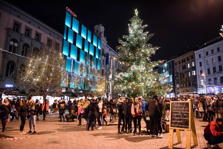 Svoboďák dnes prozářil vánoční strom. Rozsvícení stromu zahájilo vánoční trhy i ve středobodu města