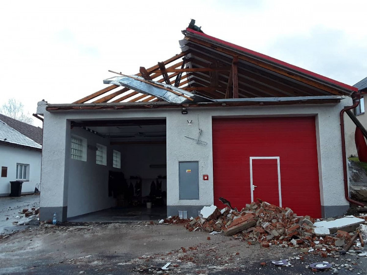 Orkán Sabine na Vysočině