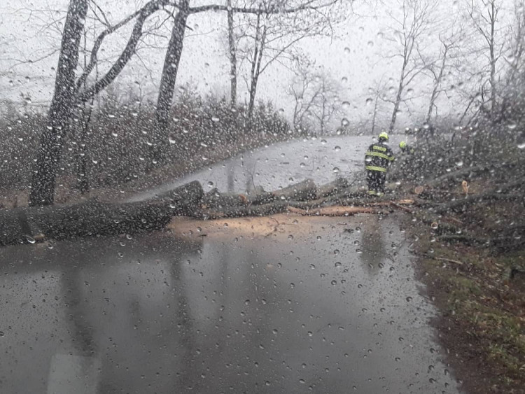 Orkán Sabine na Vysočině