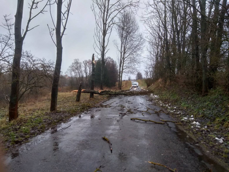 Orkán Sabine na Vysočině