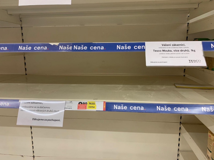 Vykoupené regály v obchodech