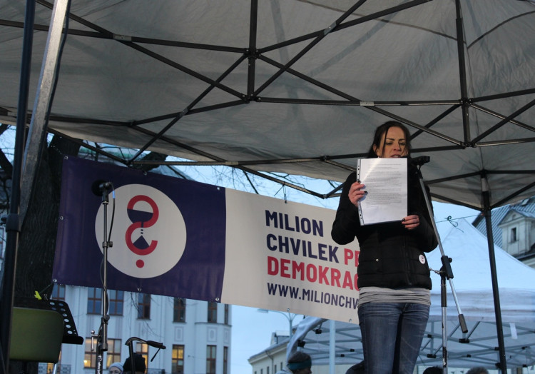 Štafeta pro demokracii v Jihlavě